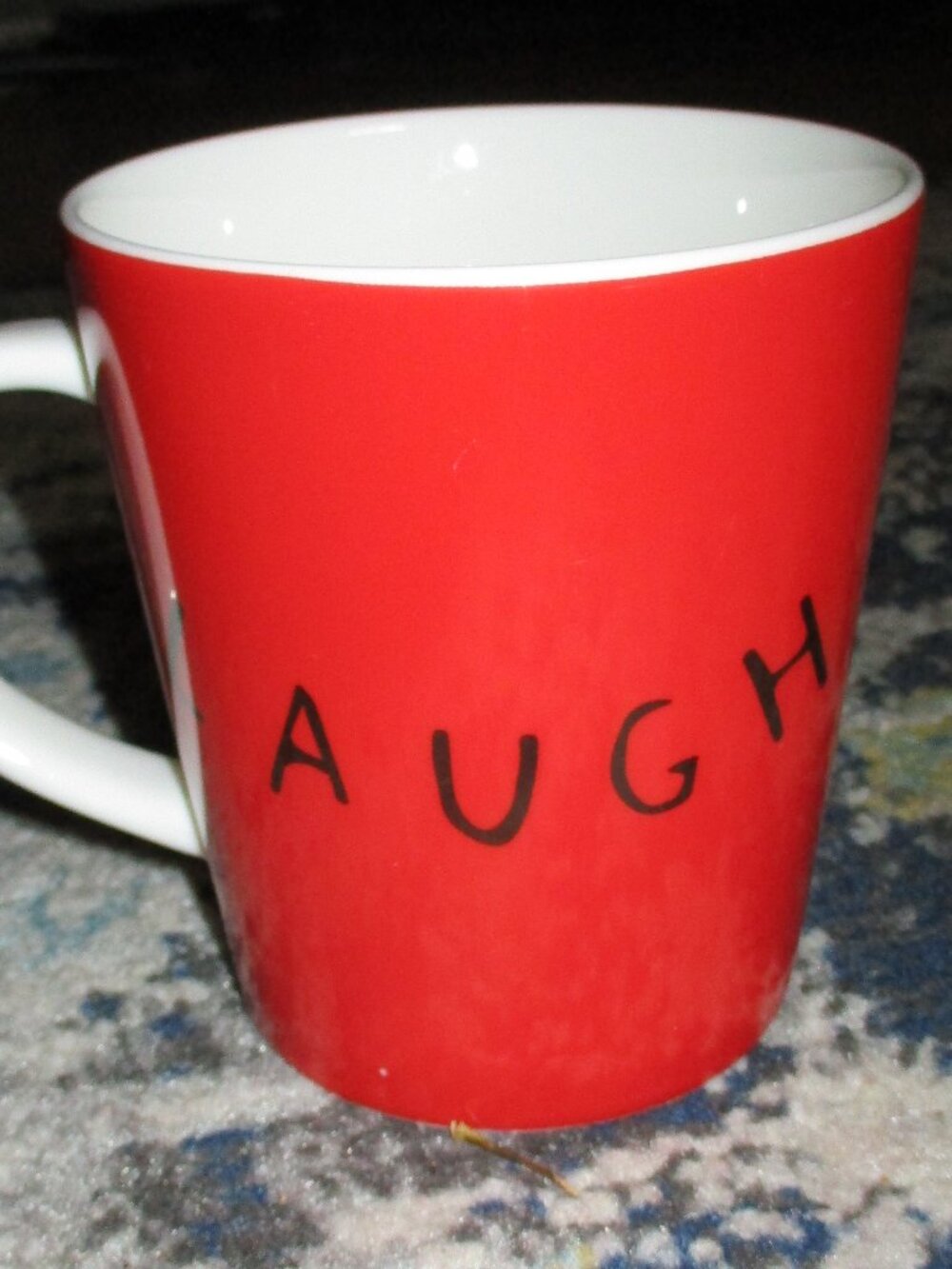 ELLEN Degeneres Royal Doulton Red "Laugh" Mug